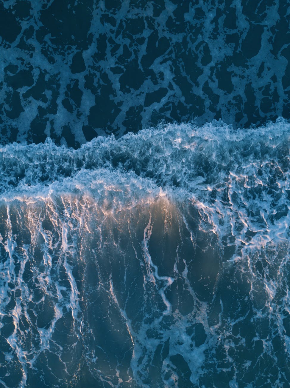 top view photo of ocean waves